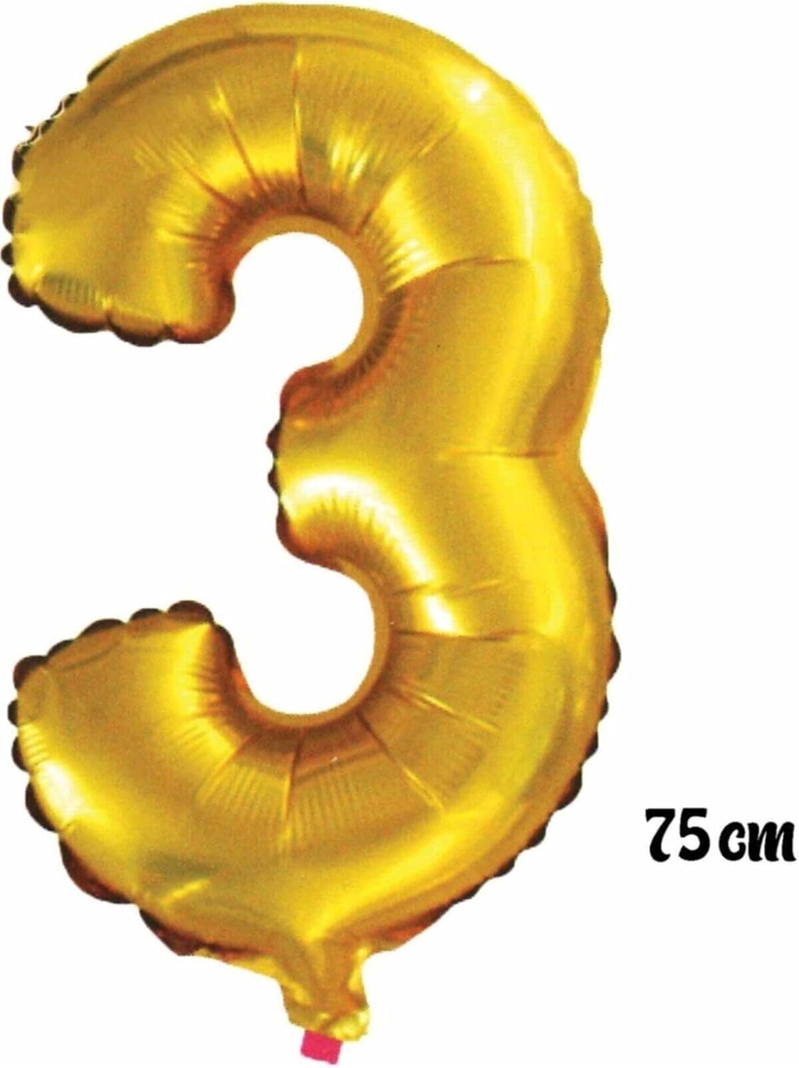 Alternative view of 75 Cm 3 Rakam Folyo Balon Altın