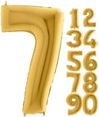 Alternative view of 7 Rakam Balon Folyo Altın Sarısı 16 Inç