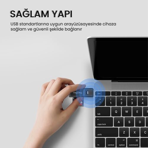 Alternative view of USB 2.0 SD ve Micro SD Hafıza Kart Okuyucu Siyah