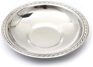 Çay Tabağı 12'li Paslanmaz Çelik Metal Parlak Çay Tabak Damla Lokanta Kafe Restaraunt 430 0,40MM