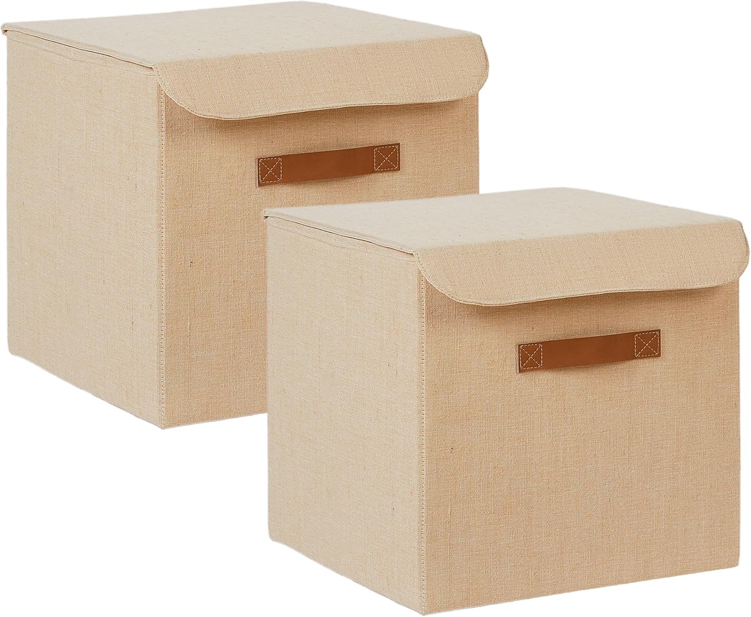 Alternative view of 2'li Jüt Kumaş Kutu Set 30 x 30 x 30 cm