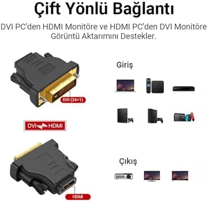 Alternative view of DVI 24+1 to HDMI Dönüştürücü Adaptör