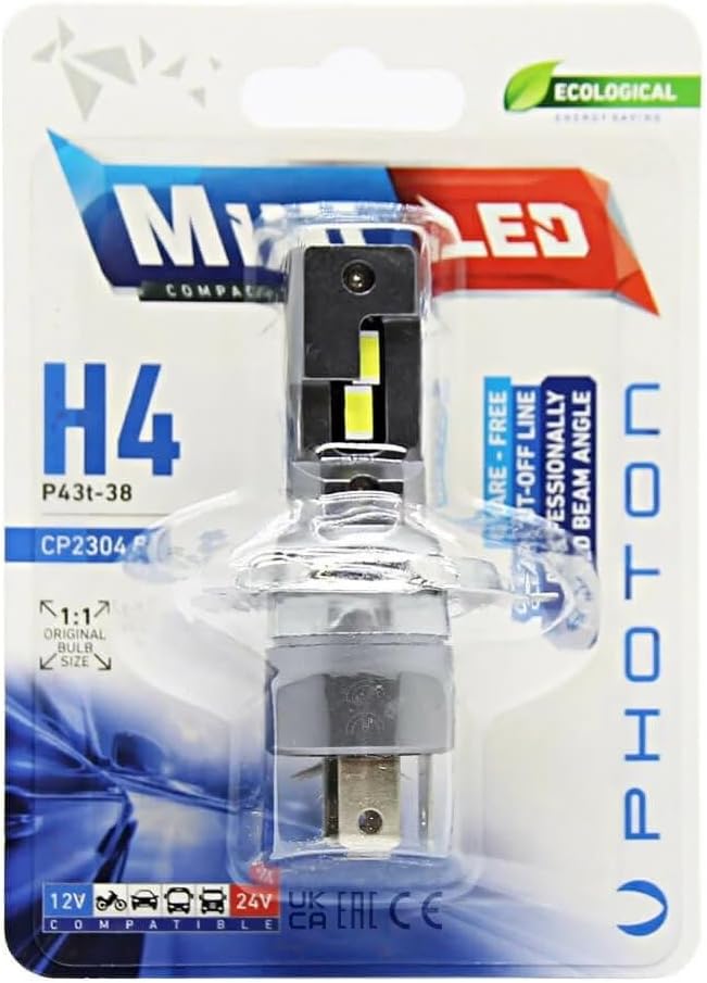 Alternative view of PHOTON Ampul Mini H4 12-24V Compact Led (Tekli Blister) PHT CP2304 B1