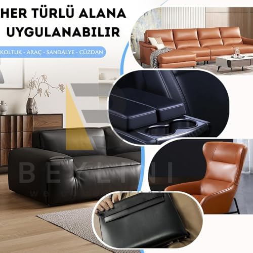 Alternative view of Deri Tamir Kiti Kendinden Yapışkanlı Dayanıklı Uzun Ömürlü Su Geçirmez Onarım Kiti (Siyah, 50x120)