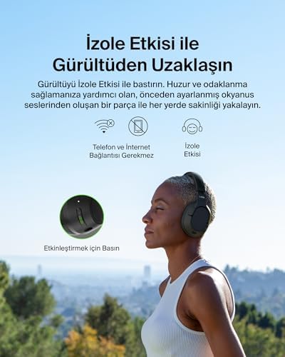 SoundForm Isolate Gürültü Önleyici Kablosuz Kulaklık (Siyah) – Mikrofonlu, 60 Saat Pil, Derin Bas, Konforlu CloudCushion Kulaklık, Seyahat ve Ofis için