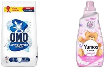 ve Yumoş çamaşır bakım seti (Toz deterjan 9 kg ve yumuşatıcı 1440 ml)