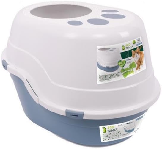 M-Pets Eco Tanta Üstten Kapaklı Kedi Tuvaleti Ocean Blue