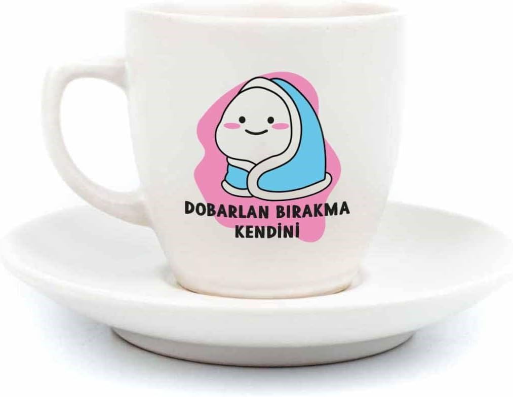 Alternative view of PALTO TASARIM Bırakma Kendini Krem Türk Kahvesi Fincanı - Hediye Seramik Türk Kahvesi Fincanı