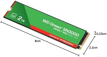 Digital Green SN3000 NVMe 2 TB (5.000 MB/sn'ye kadar okuma 4.000 MB/sn'ye kadar yazma) - WDS200T4G0E