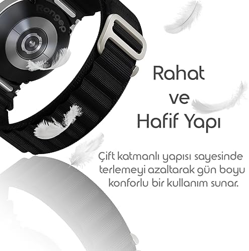 Alternative view of Yeni Nesil Bağlantı Loop 20mm Kordon ile Uyumlu Galaxy 7/6/5/4 Serisi için Galaxy 7 Kordon (40mm/44mm) 6/4 (47/43/42mm) 5 Pro Uyumlu