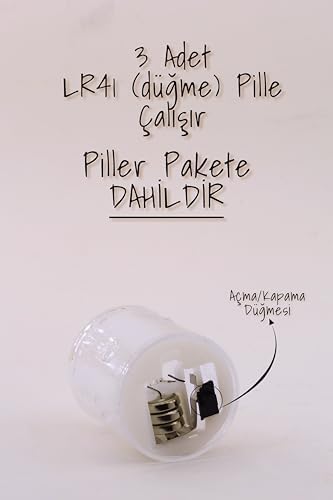 Alternative view of 4 Adet Mini Led Mum Seti Pilli Dumansız Alevli Ledli Dekoratif Yapay Mum Dekor Işığı (4 Adet (Mat Beyaz 4,5 cm))
