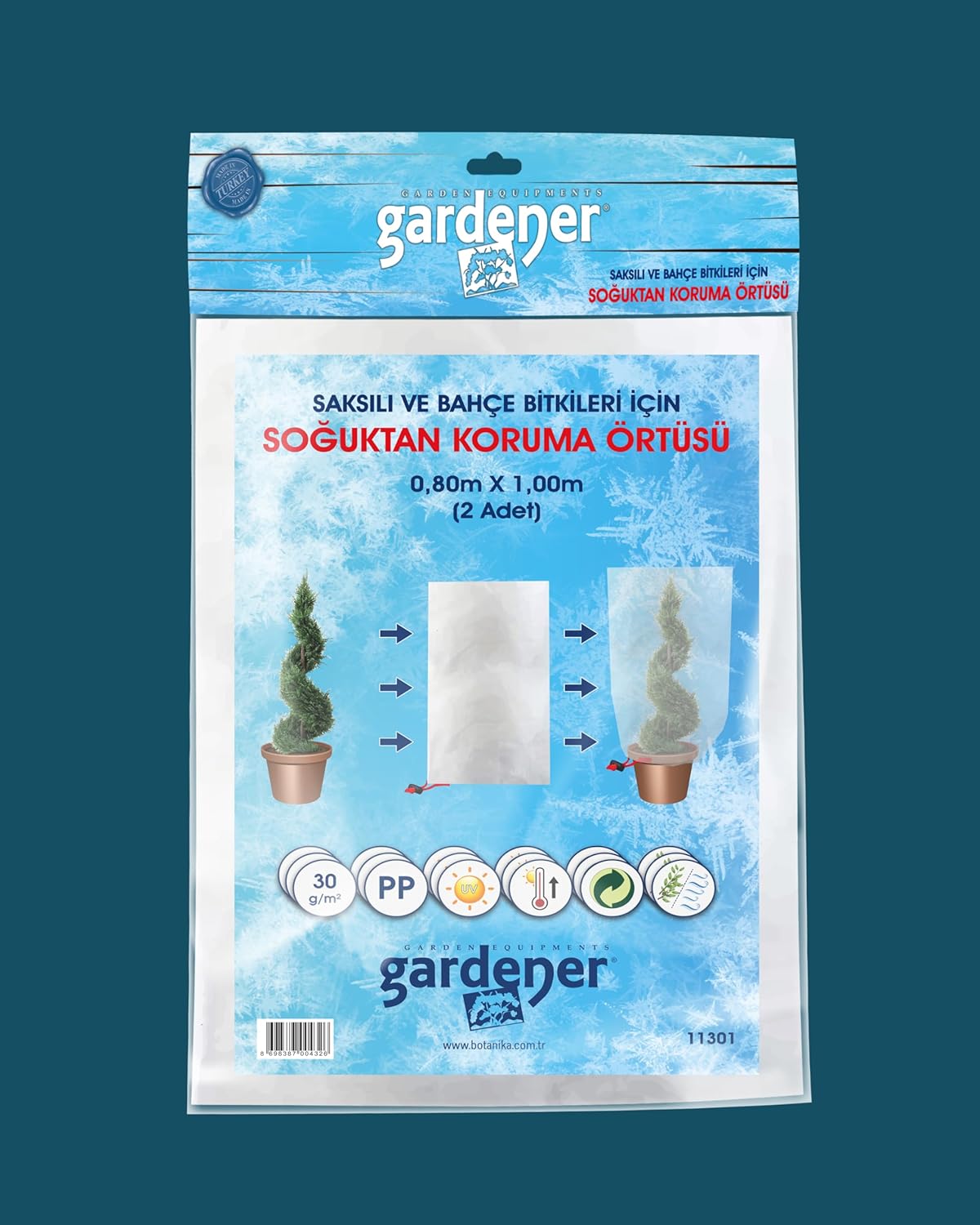 Alternative view of 11301 Saksılı Bitkiler Için Soğuktan Koruma Örtüsü 30 G - 0,8 M X 1 M (Paket Içeriği 2 Adettir)