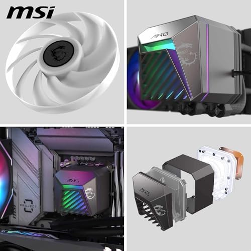 Alternative view of MSI MAG CoreLiquid A15 240mm İşlemci Sıvı Soğutucu Siyah