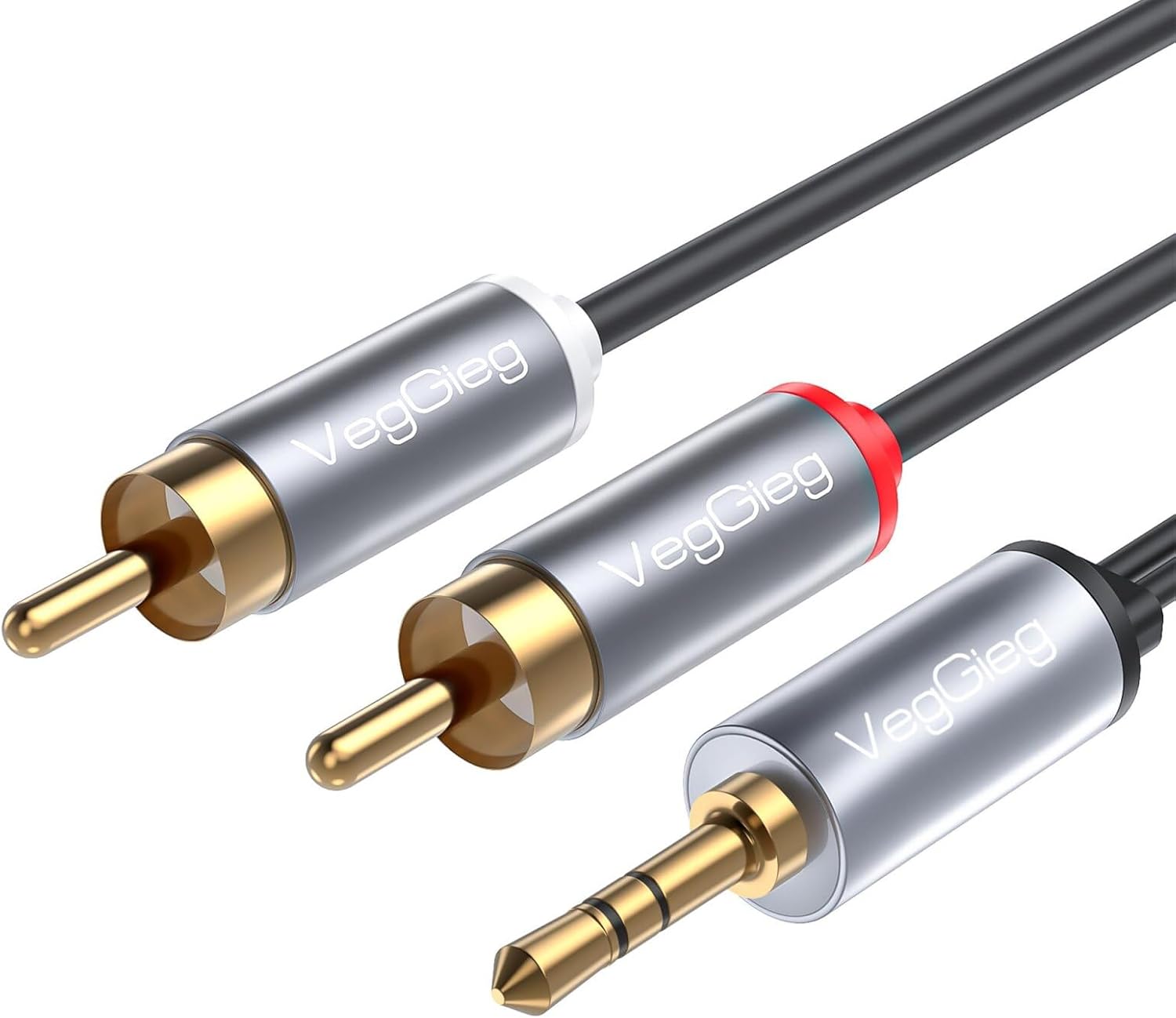 3.5mm Aux To 2 RCA Hi-Fi Ses Kablosu 1.5 Metre