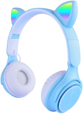 Alternative view of M6 Pro Cat RGB Led Işıklı Kedi Kulağı Band Tasarımlı Ayarlanabilir ve Katlanabilir Kulak Üstü Bluetooth Kulaklık Mavi