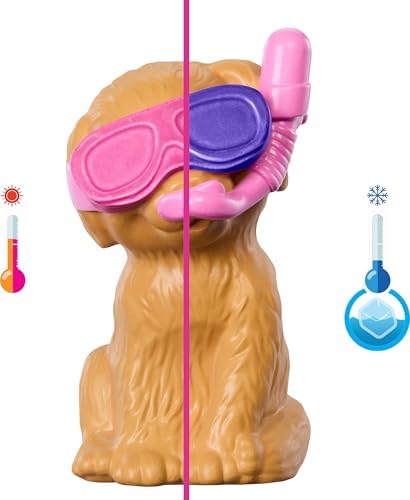 Alternative view of Köpekçikle Havuz Partisi oyun seti, kaydıraklı köpek kulübesi, kalp şeklinde havuz, 2 köpek figürü ve 6 aksesuarla renk değişimi özellikli, JBF35
