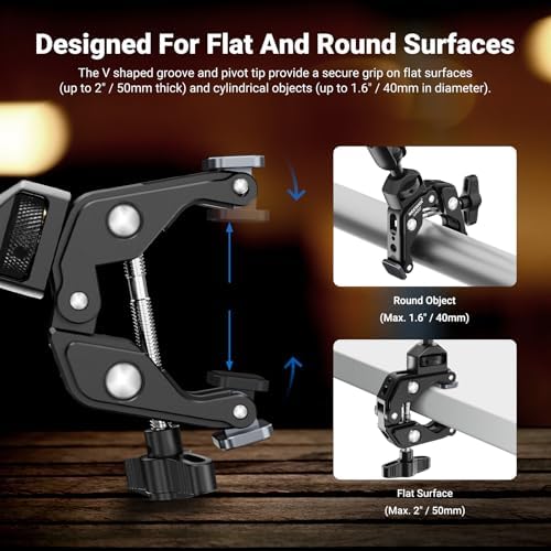 Neewer 22 "Sihirli Kol w Masa C Kelepçe, Mic Boom Kol Eklemli Üstten Kamera Dağı 1/4 "3/8" ARRI için Konular, Telefon Mikrofon Webcam Eylem Kamera Video Işık için Masaüstü Standı Tutucu UA057
