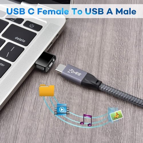 Usb-C Usb 3.1 Type C Dişi - Usb 3.0 Erkek Adaptör Konnektör Çevirici Dönüştürücü Usb3.1, USB Type-C, Data Şarj Adaptörü, Tak Çalıştır, Cep Telefonları, Tabletler, Dizüstü Bilgisayarlar Uyumlu
