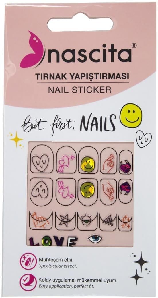 nascita Emoji Desenli Tırnak Stickerı - 28