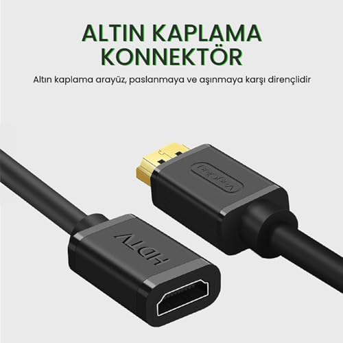 Alternative view of 4K 60Hz Dişi Erkek HDMI 2.0 Uzatma Kablosu 3 Metre