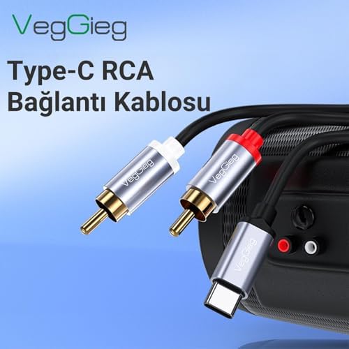 Alternative view of USB Type-C to 2 RCA Ses Kablosu 3 Metre