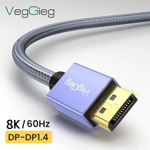 8K/60Hz 4K/165Hz 2K/240Hz DisplayPort 1.4 Kablo 2 Metre