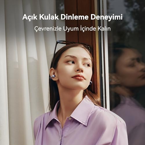 FreeClip, Çığır Açan Estetik Tasarım, Tüy Kadar Hafif, Açık Kulak Tasarımı, Yapay Zeka Destekli Kristal Netliğinde Arama, Uzun Pil Ömrü, Çift Cihaz Bağlantısı, Pembe Altın