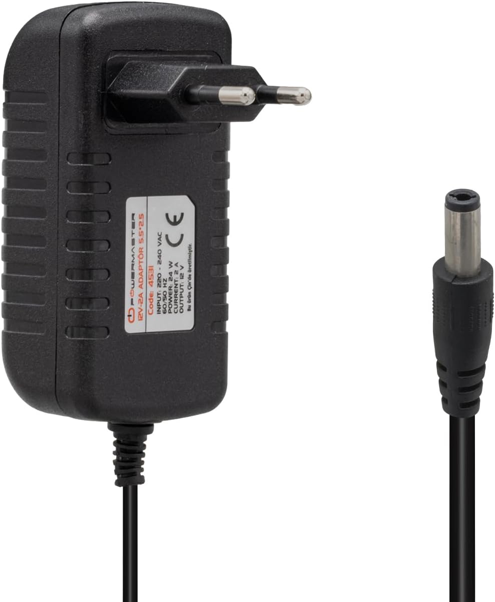 Alternative view of 12 Volt - 2 Amper 5.5 * 2.5 Mm Uçlu Plasti̇k Kasa Pri̇z Ti̇pi̇ Adaptör