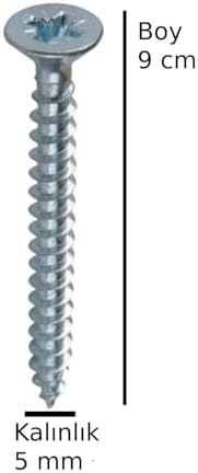 Alternative view of Sunta Ahşap Ağaç Tahta Vidası Yıldız Uçlu Vida 6 Adet Boy 9 cm Kalınlık 5 mm