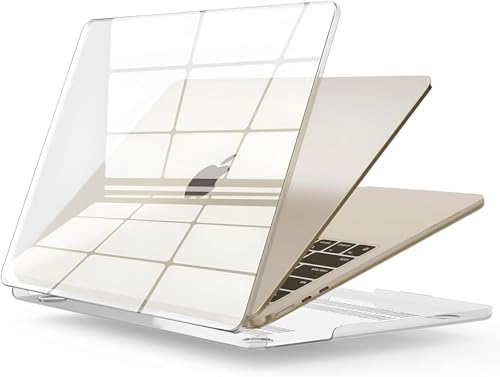 MacBook Air m1 13.3 ile Uyumlu Polikarbonat Sert Koruyucu Çizilme ve Darbe Önleyici Kılıf A2337 A2179 A1932 (Super Şeffaf, 13.3 inç 2018-2022 Arası (m1 işlemci))