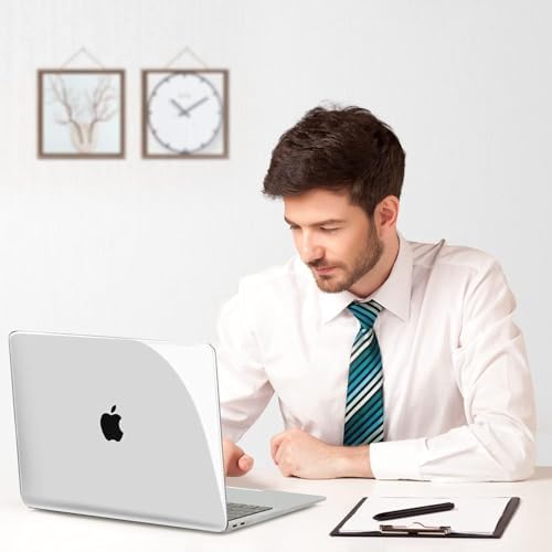 Alternative view of MacBook Air m1 13.3 ile Uyumlu Polikarbonat Sert Koruyucu Çizilme ve Darbe Önleyici Kılıf A2337 A2179 A1932 (Super Şeffaf, 13.3 inç 2018-2022 Arası (m1 işlemci))