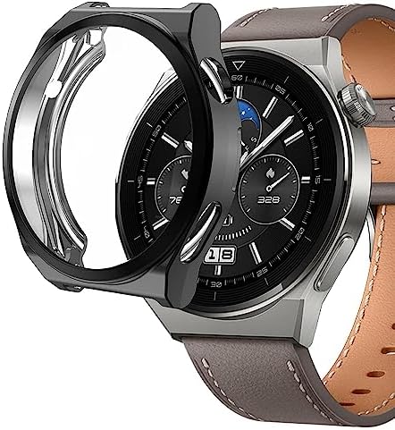 Alternative view of GT5 Pro 46mm Kılıf 360 Full Round Soft Silicone Siyah [ GT5 Pro 46mm ile Uyumlu Kılıf - Siyah]