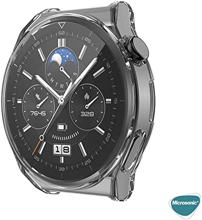 GT5 Pro 46mm Kılıf 360 Full Round Soft Silicone Şeffaf [ GT5 Pro 46mm ile Uyumlu Kılıf - Şeffaf]