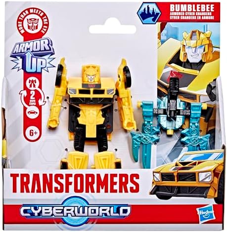 Alternative view of Transformers CYBERWORLD Bumblebee Zırhlı Siber Değiştiriciler 10 cm Aksiyon Figürü, Araba Moduna Hızlı Değişim, Erkek ve Kız 6 Yaş ve Üzeri için Oyuncakları