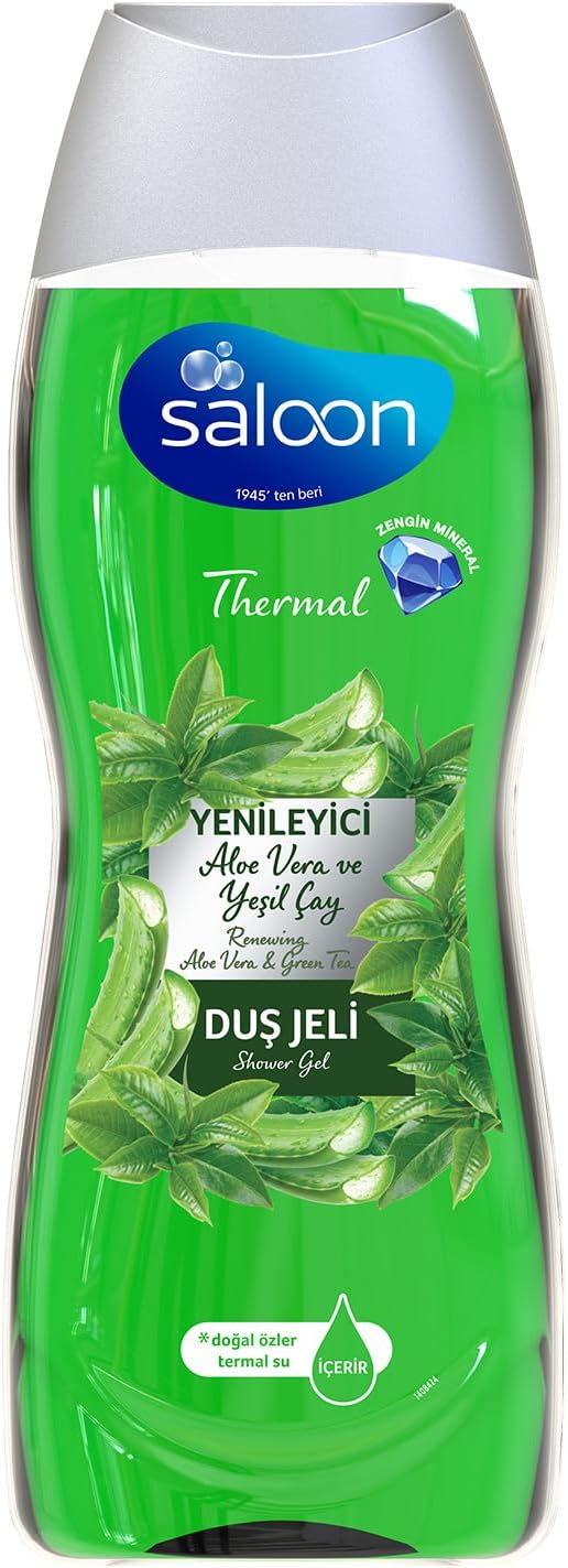 SALOON Therml Duş Jeli Yenileyici Aloe & Yeşil Çay 450Ml