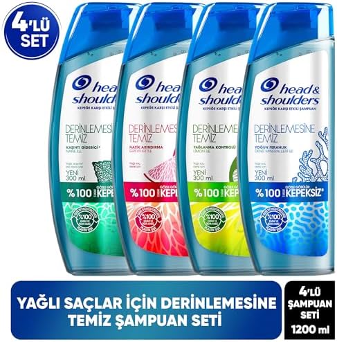 & Shoulders Derinlemesine Temizlik Şampuan Seti 300 ML x 4 Adet