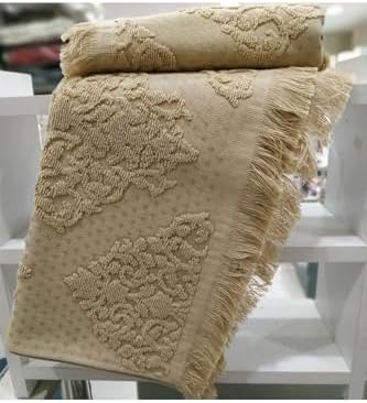 Özdilek (2 Adet) Delfino Saçaklı El Yüz Havlusu 50x90cm Bej