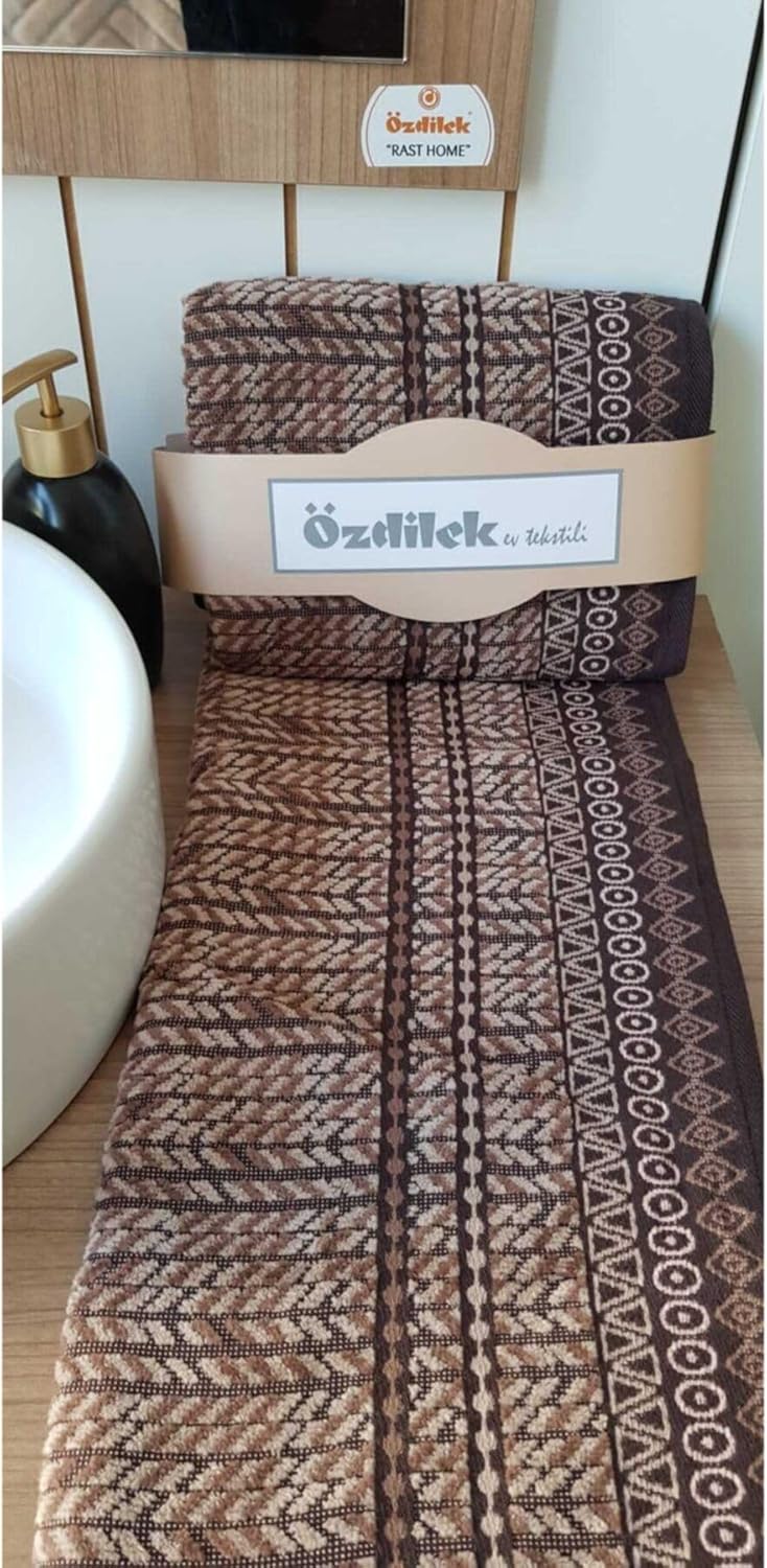 Özdilek Teraphy Kadife El Yüz Havlusu 2'li(kahve-50x90)