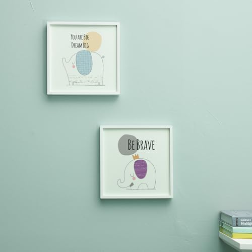 Alternative view of Minimal Fil Tasarımlı Bebek Odası Çerçeve – 20x20 cm | Modern, Sevimli Duvar Dekoru
