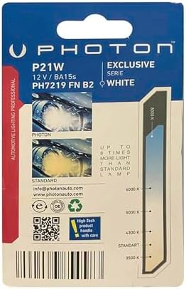 Alternative view of 93 P21W Beyaz Tek Duy Fanlı Ampul Takımı, 12 Volt, 2 Adet