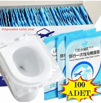 Alternative view of 100 Adet Tek Kullanımlık Klozet Örtüsü Klozet Poşeti Klozet Kapak Örtüsü Dispenseri