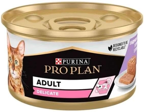 Alternative view of PRO PLAN Delicate Hindili Konserve Yaş Yetişkin Kedi Maması 24 x 85 g
