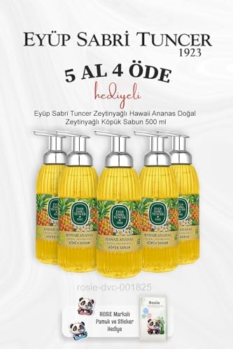 Zeytinyağlı Hawaii Ananas Doğal Zeytinyağlı Köpük Sabun 500 ml 5 Al 4 Öde ve Rosie Pamuk