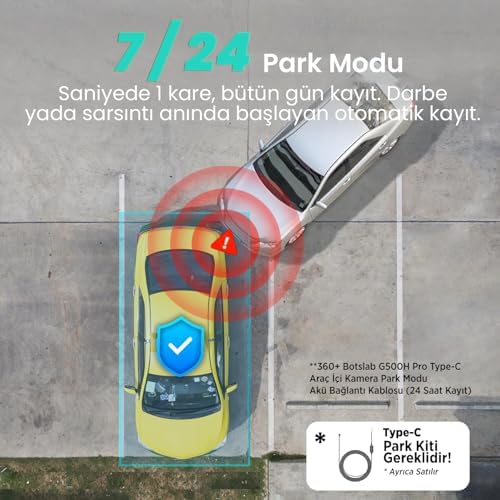 G500H Ön 3K-Arka 1080p 160° Geniş Açı Gece Görüşü Dahili GPS Akıllı Araç İçi Kamera