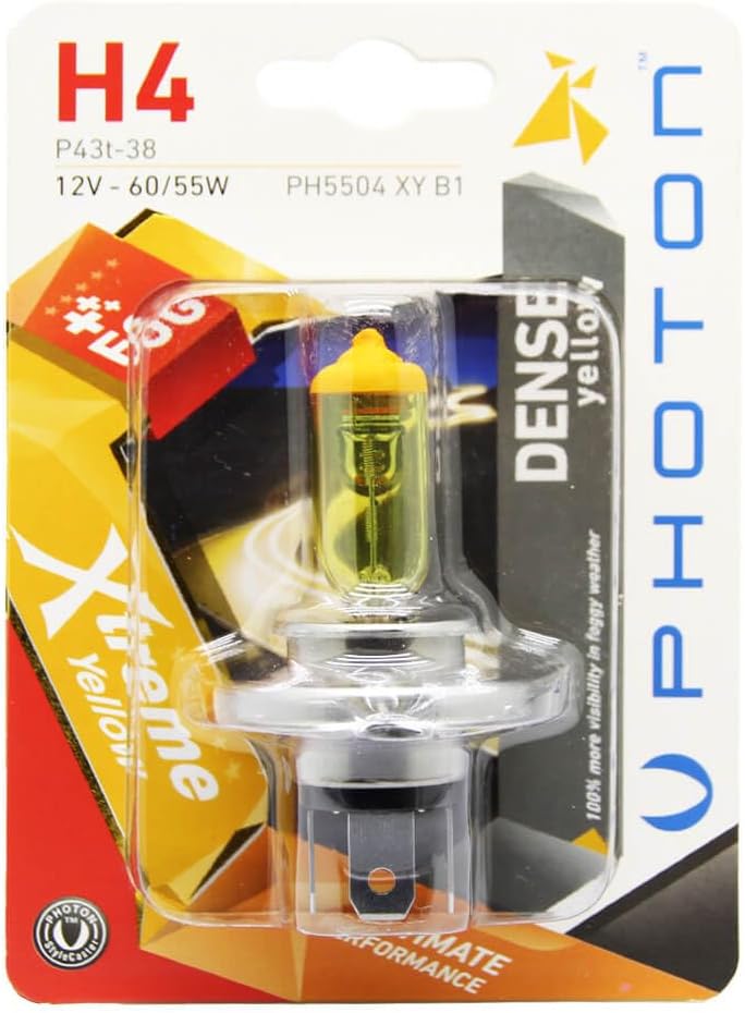 PHOTON Ampul H4 12V 60/55W Xtreme Yellow (Tekli Blister) PHT PH5504 XY B1