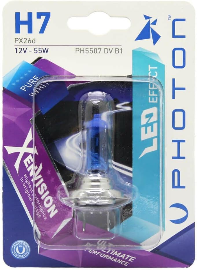 Alternative view of PHOTON Ampul H7 12V 55W Xen Vision (Tekli Blister) (Beyaz Işık) 6000K PHT PH5507 DV B1