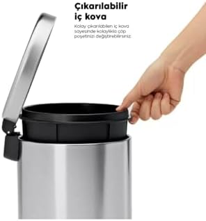 Alternative view of Beyaz Pedallı Çöp Kovası 5 lt