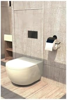 Alternative view of Yapışkanlı Siyah Geniş Kapaklı Tuvalet Kağıtlığı Wc Kağıtlık Tuvalet Kağıdı Askısı