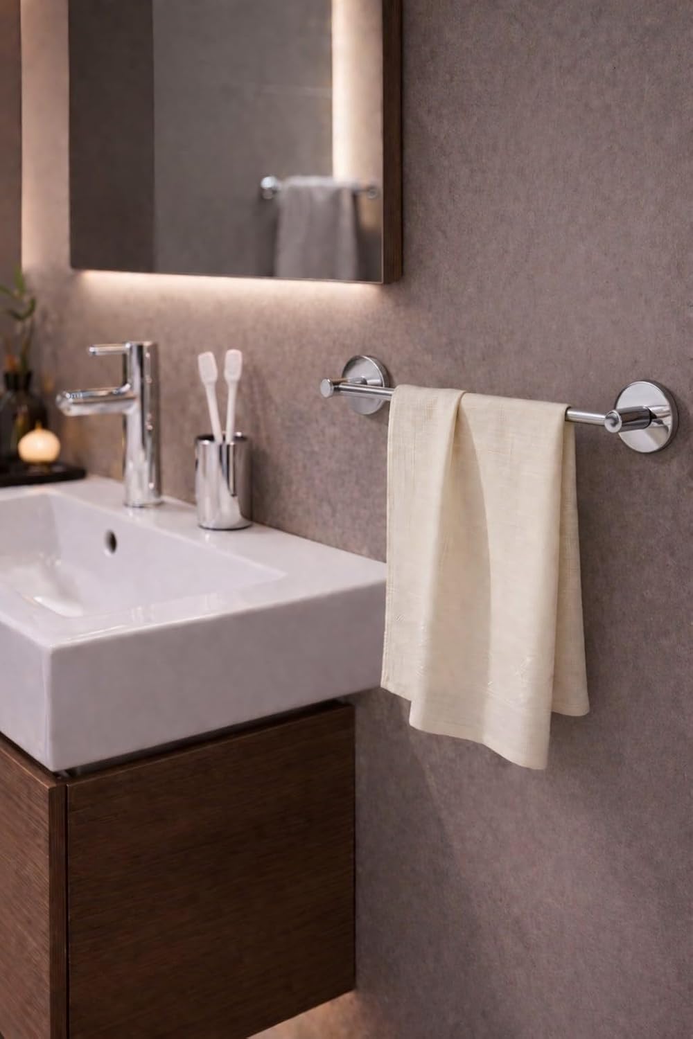 Alternative view of Banyo Lavabo Mutfak Havlu Askılığı Krom Uzun Boy S-101