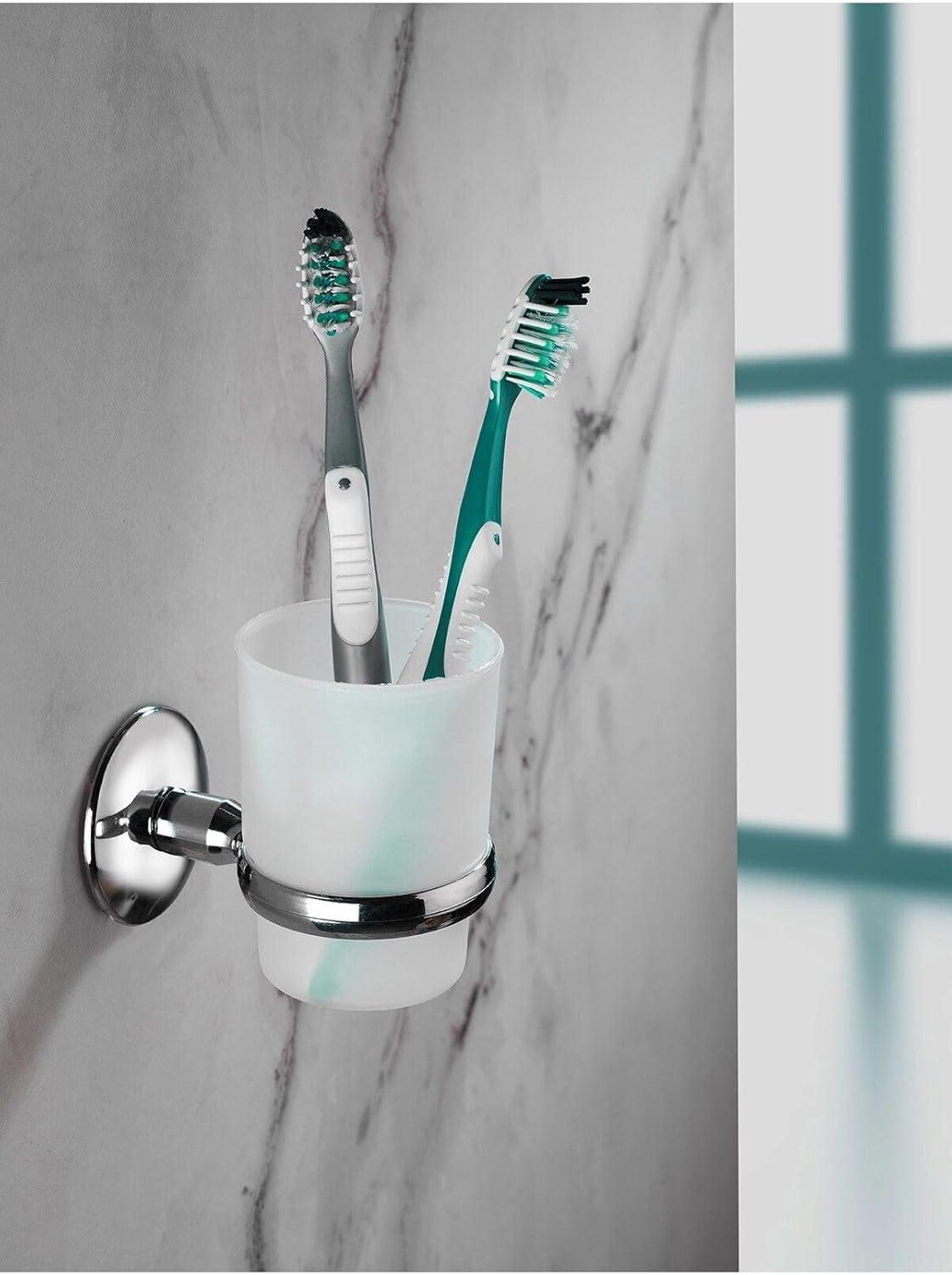 Krom Kaplama Mat Plastik Diş Fırçalık S-104